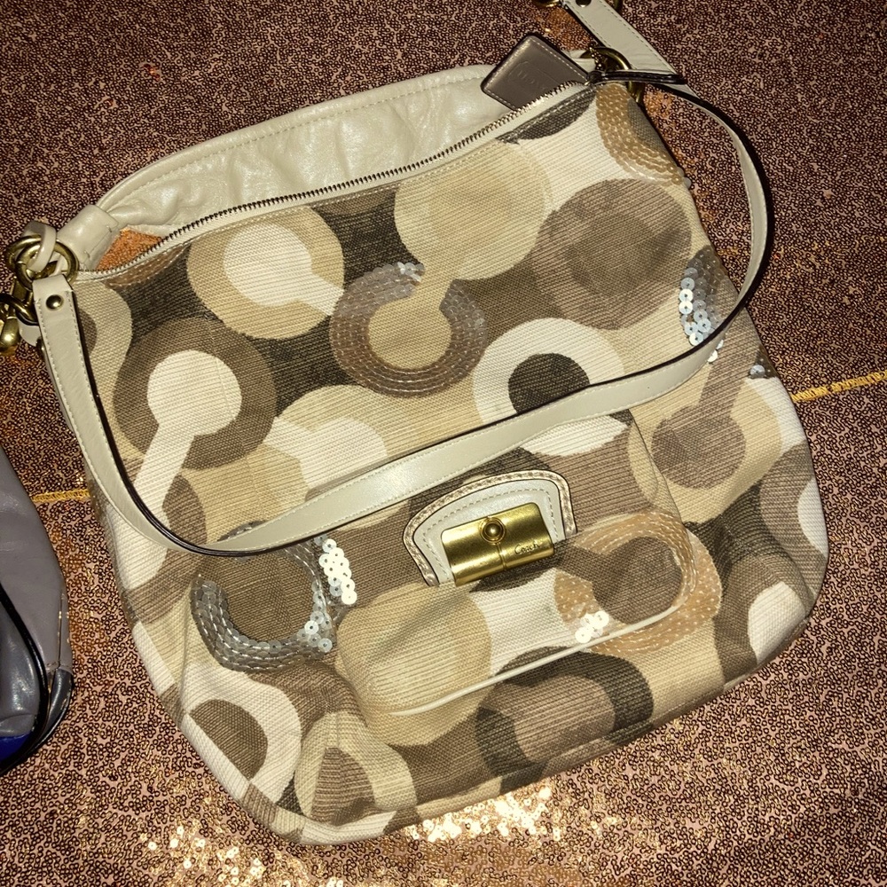 Two Coach Purses and 1 Free Bomta clutch purse